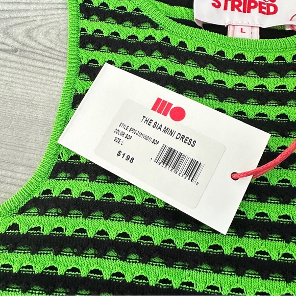 Solid and Striped Green Sia Mini Dress Swimsuit Coverup - Picture 7 of 11